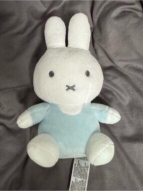 miffy Plush Bunny in White and Light Blue